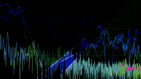 Oscilloscope Waveforms Damage Noise Corrupted Glitch Background Stock Footage 86070614