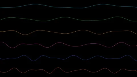 Oscilloscope waves on black background overlay 4K Vídeos de archivo 336513862
