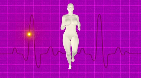 Osciloscope heart red Видео 38608571