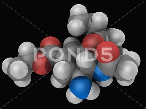 Oseltamivir drug molecule Stock Illustration