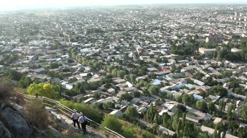 Osh, city, Kyrgyz hats, men, tourism Stock Footage 29359561