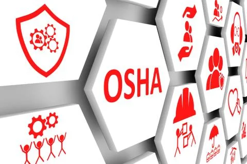 OSHA concept cell background 3d illustration Stock Illustration