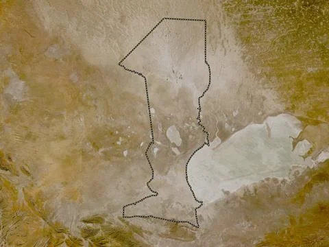 Oshana, Namibia. Low resolution satellite map Stock Illustration