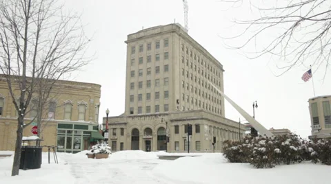 Oshkosh Downtown Square 02 Stock Footage 34242961