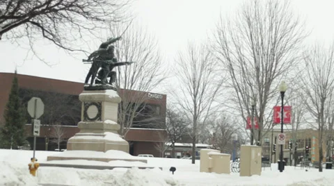 Oshkosh Downtown Square 3 Stock Footage 34242585