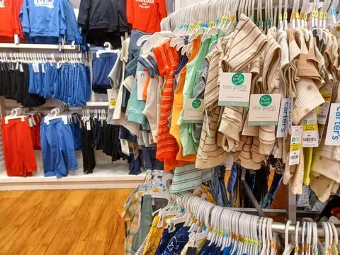 Oshkosh store interior view Stock Photos