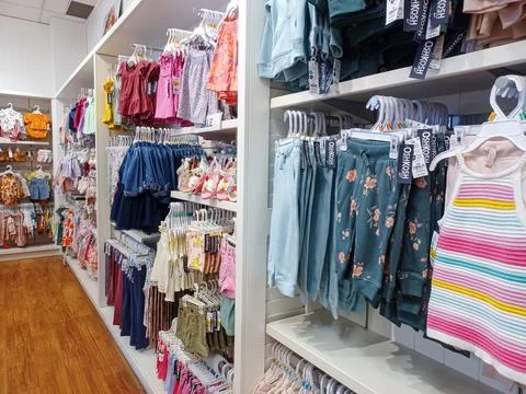 Oshkosh store interior view Stock Photos