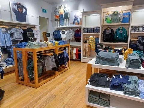 Oshkosh store interior view Stock Photos