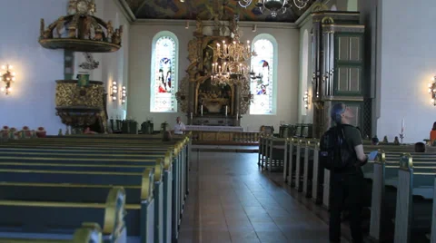 Oslo Cathedral interior Stock Footage 27533566