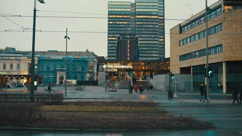 Oslo Central Station Stock Footage 124754104