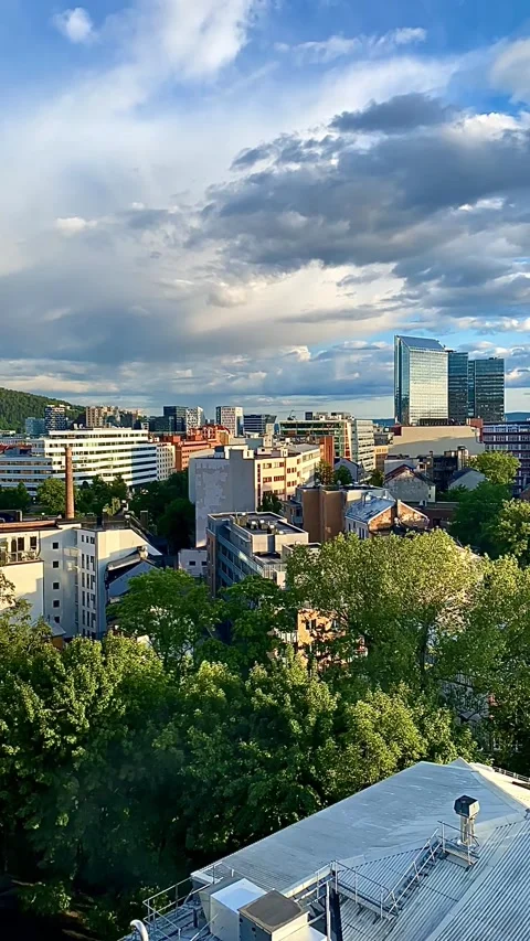 Oslo Cityscape Timelapse Stock Footage 201364671