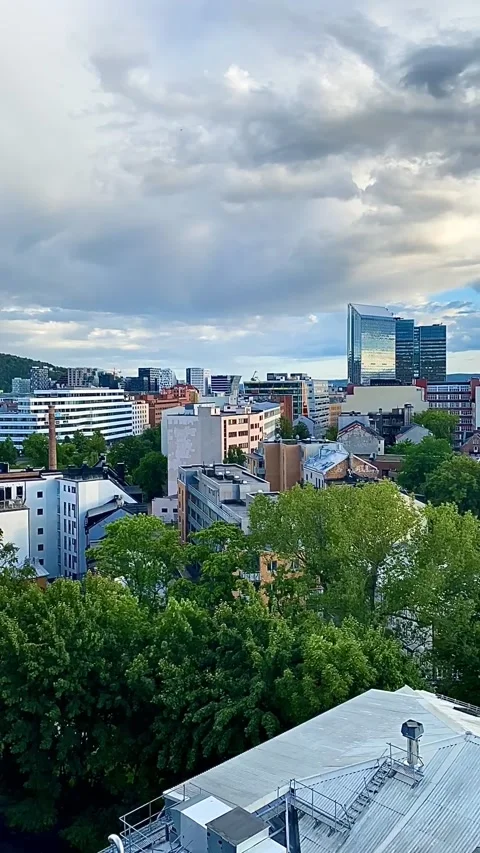Oslo Cityscape Timelapse Stock Footage 201364701
