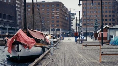 Oslo Docks, Harbor Stock Footage 124748484