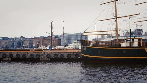 Oslo Docks, Harbor Stock Footage 124748644