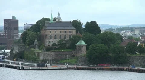 Oslo fortress Stock Footage 18037358