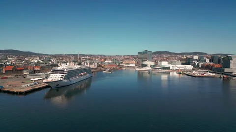 Oslo Harbor drone Stock Footage 248481502