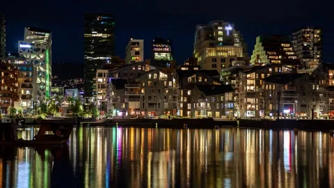 Oslo Landmarks and Construction Timelapse in UltraHD Video stock 308194953