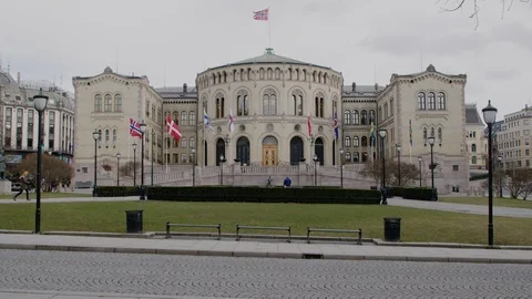 Oslo lockdown during Covid-19 in March 2020 库存影片 127090763