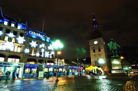 Oslo by night Stock Photos