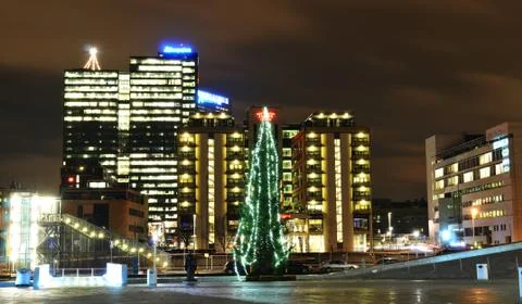 Oslo by night Stock Photos