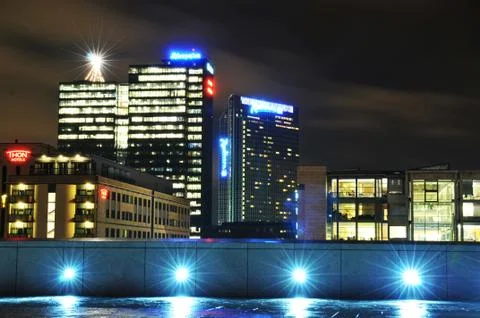 Oslo by night Stock Photos