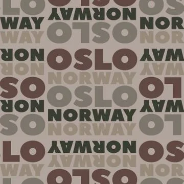 Oslo, Norway seamless pattern Stock Illustration
