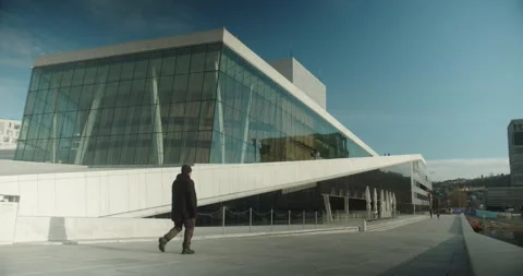Oslo opera house Stock Footage 143162474