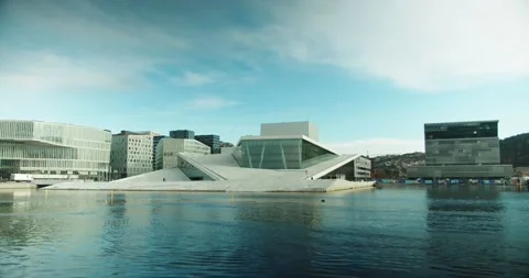 Oslo Opera House Stock Footage 143162581