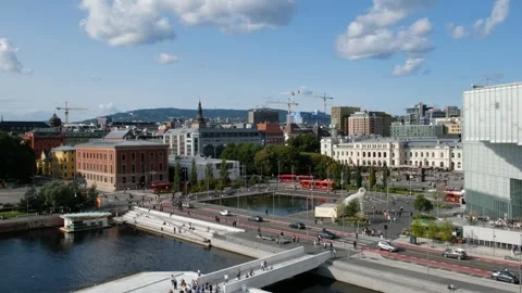 Oslo panorama cityscape Stock Footage 252680117