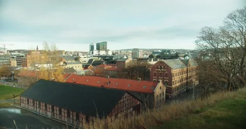 Oslo Rooftops Stock Footage 143162656