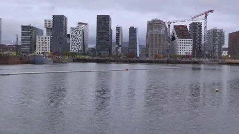 Oslo Skyline Cloudy Day Видео 69236922