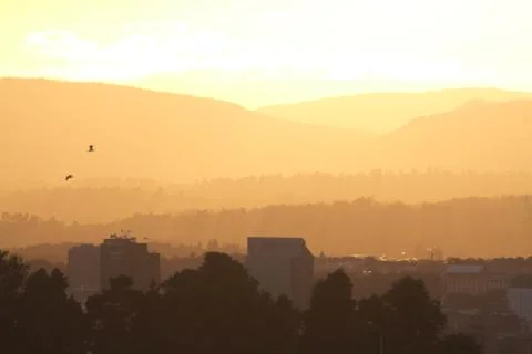 Oslo sunset Stock Photos