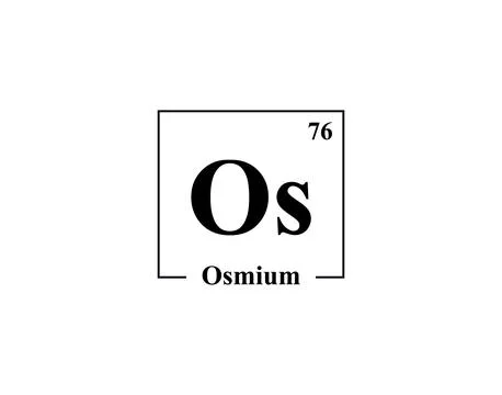 Osmium icon vector. 76 Os Osmium Illustration