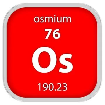 Osmium material sign Foto stock