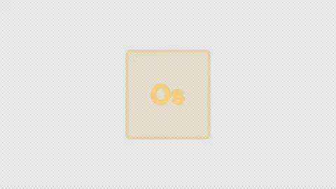 Osmium Os Periodic Table Element Tile Clean No Text Animation Video Overlay Alph Видео 339367211