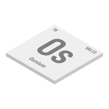 Osmium, Os, periodic table element Illustration
