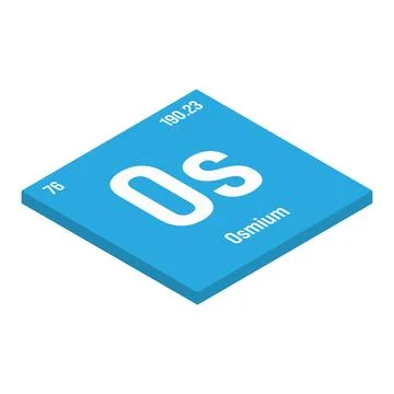 Osmium, Os, periodic table element Illustration