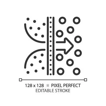 Osmosis linear icon Stock-Illustration