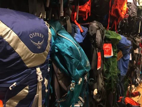 Osprey backpacks Foto stock