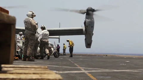 Osprey On Carrier - Loading Cargo 04 Video stock 29404896