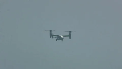 Osprey helicopter in flight Stock Footage 76140545