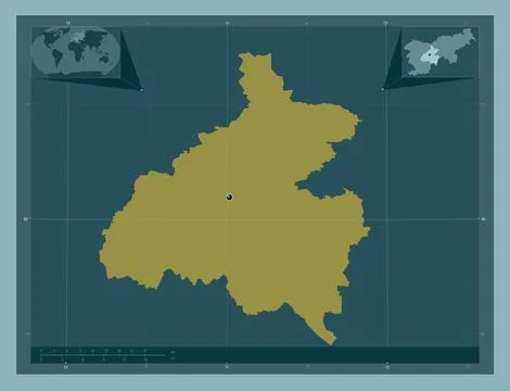 Osrednjeslovenska, Slovenia. Solid color shape Stock Illustration