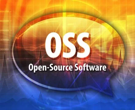 OSS acronym definition speech bubble illustration Stock Illustration