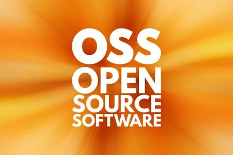 OSS - Open source software acronym, technology concept background Stock Illustration