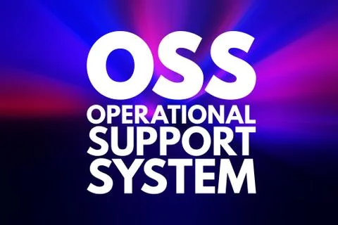 OSS - Operational support system acronym, technology concept background Stock Illustration