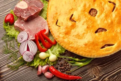 Ossetian pie. Stock Photos