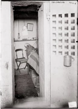 Ossining, New York. 1910s. Sing Sing prison cell. Foto stock