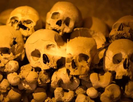 Ossuary in Naples Foto stock