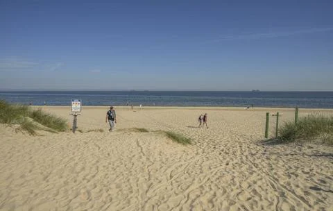  Ost-Strand nahe der Grenze zu Polen, FKK-Strand, Ahlbeck, Usedom, Mecklen... Stock Photos