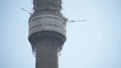 Ostankino TV Tower Stock Footage 6768867